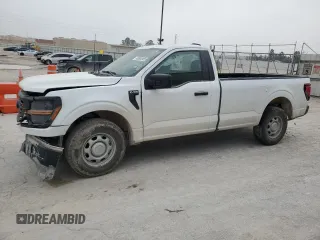 2024 Ford F-150 XL z VIN 1FTMF1KP6RKE54044, wystawiony jako Copart lot #48930455 z przebiegiem 15 412 mil mil oraz Szkoda całkowita • Salvage title. Historia ofert i sprzedaży dostępna na DreamBid. Obrazek 1.