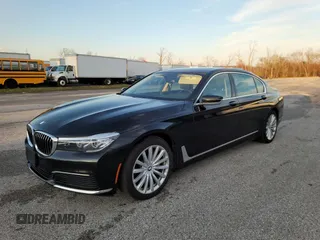 2019 BMW 7 Series 740i xDrive with VIN WBA7E4C55KGV28252, listed as a Copart auction lot 50657795 with 60,789 mi miles and Salvage title. Bid and sale history available at DreamBid. Image 2.