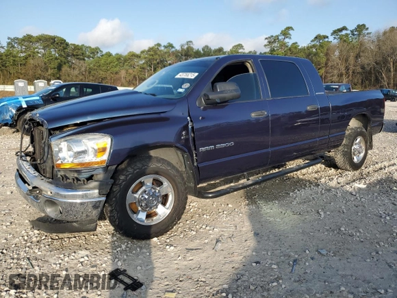 2006 Dodge Ram 2500 SLT with VIN 3D7KR29C46G208948, listed as a Copart auction lot 43755215 with 214,270 mi miles and Salvage Title. Bid and sale history available at carsss.com. Image 1.