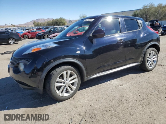 2014 Nissan Juke SV with VIN JN8AF5MR0ET355009, listed as a Copart auction lot 47215825 with 105,129 mi miles and Salvage Title. Bid and sale history available at carsss.com. Image 1.