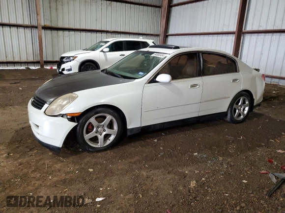 2004 Infiniti G35 w/Leather with VIN JNKCV51E04M607356, listed as a Copart auction lot 64866484 with 218,959 mi miles and Salvage Title. Bid and sale history available at DreamBid. Image 1.