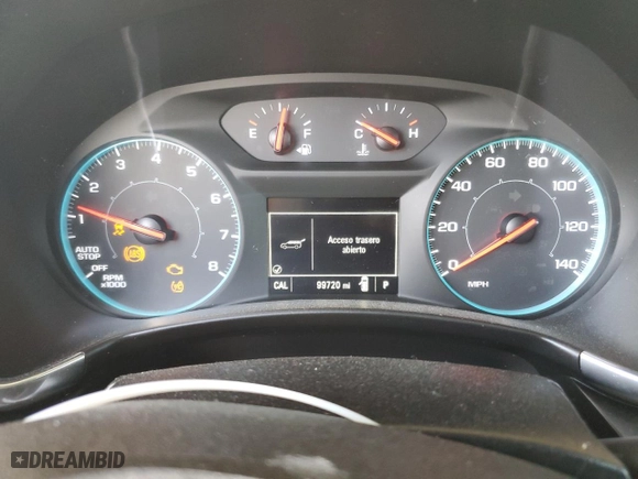 2020 Chevrolet Equinox LS with VIN 2GNAXSEV1L6141257, listed as a Copart auction lot 49163005 with 99,720 mi miles and Salvage Title. Bid and sale history available at carsss.com. Image 9.