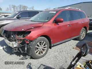2015 Nissan Pathfinder S z VIN 5N1AR2MN6FC709448, wystawiony jako Copart lot #49343935 z przebiegiem 139 737 mil mil oraz Szkoda całkowita • Salvage title. Historia ofert i sprzedaży dostępna na DreamBid. Obrazek 1.