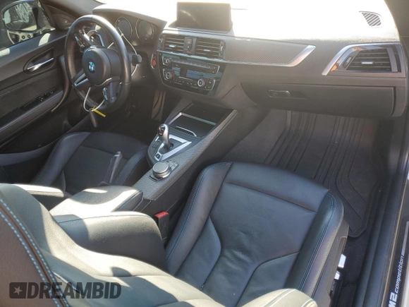 2021 BMW M2 Competition with VIN WBS2U7C00M7H17234, listed as a Copart auction lot 88370145 with 58,725 mi miles and Salvage Title. Bid and sale history available at carsss.com. Image 8.