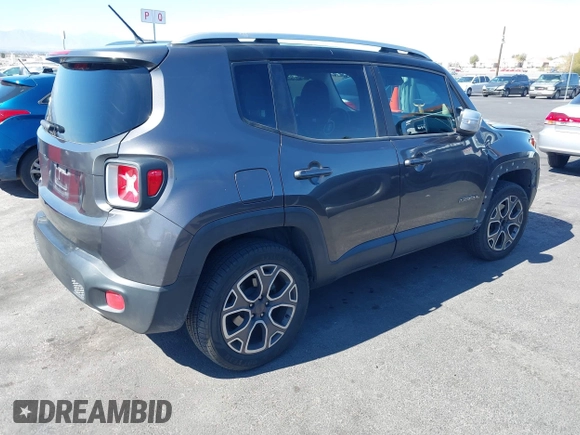 2016 Jeep Renegade Limited with VIN ZACCJBDT3GPD51130, listed as a IAAI auction lot 41725925 with 165,748 mi miles and . Bid and sale history available at DreamBid. Image 4.