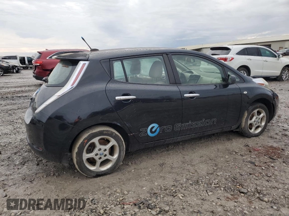 2011 Nissan LEAF SL with VIN JN1AZ0CPXBT005987, listed as a Copart auction lot 84307824 with 154,839 mi miles and Salvage Title. Bid and sale history available at carsss.com. Image 3.