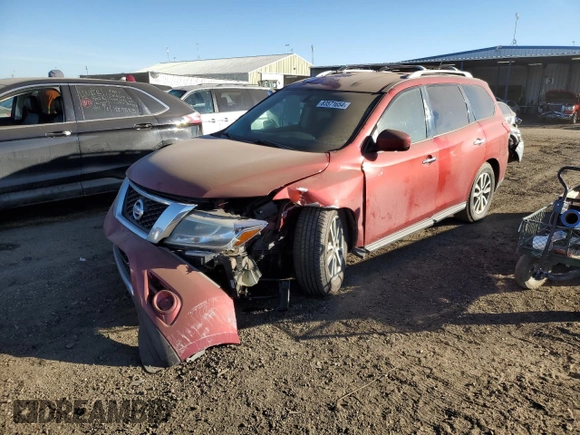 2013 Nissan Pathfinder S with VIN 5N1AR2MM4DC622636, listed as a Copart auction lot 83571654 with 163,700 mi miles and Salvage Title. Bid and sale history available at carsss.com. Image 1.