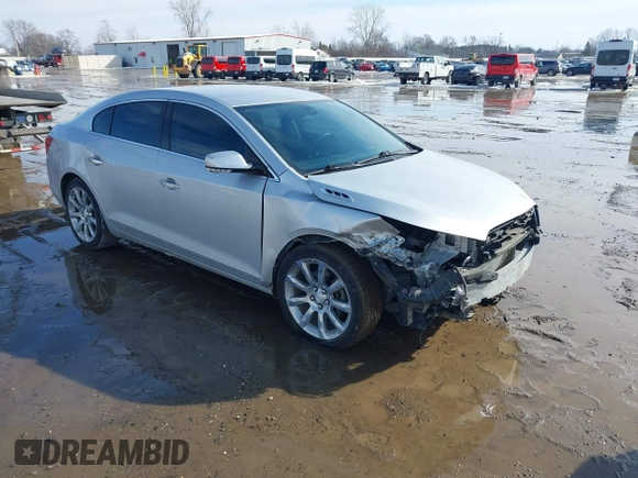 2014 Buick LaCrosse Leather with VIN 1G4GB5G35EF187094, listed as a IAAI auction lot 41663337 with 135,179 mi miles. Bid and sale history available at carsss.com. Image 1.