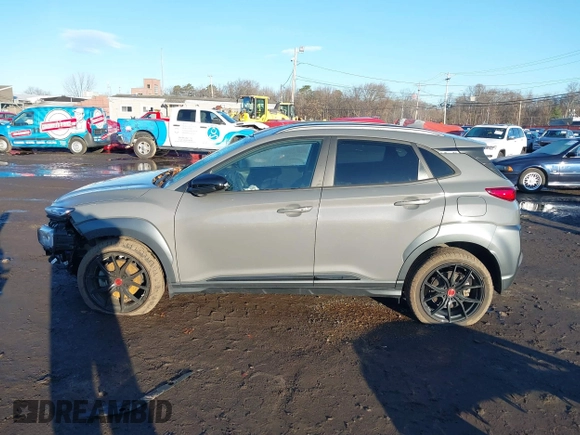 2021 Hyundai Kona Night Edition with VIN KM8K6CA59MU709345, listed as a IAAI auction lot 41197189 with 29,329 mi miles and . Bid and sale history available at carsss.com. Image 15.