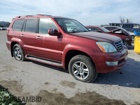 2008 Lexus GX 470 z VIN JTJBT20X680157761, wystawiony jako Copart lot #44955494 z przebiegiem 147 282 mil mil oraz Czysty tytuł • Clean title. Historia ofert i sprzedaży dostępna na DreamBid. Obrazek 4.
