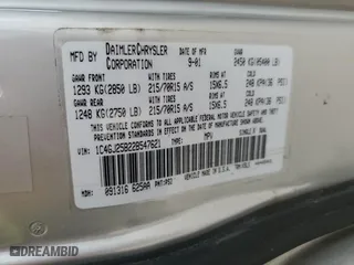 2002 Chrysler Voyager with VIN 1C4GJ25B22B547621, listed as a Copart auction lot 77678814 with 108,770 mi miles and Salvage Title. Bid and sale history available at carsss.com. Image 14.