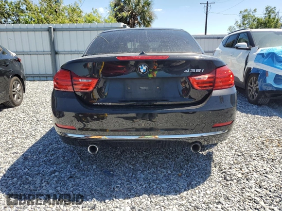 2014 BMW 4 Series 435i with VIN WBA3T3C52EJ877147, listed as a Copart auction lot 53008705 with Not provided miles and Salvage title. Bid and sale history available at DreamBid. Image 6.
