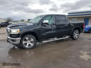 2021 Ram 1500 Laramie with VIN 1C6SRFJT1MN670974, listed as a Copart auction lot 50062835 with 25,707 mi miles and Salvage Title. Bid and sale history available at carsss.com. Image 1.