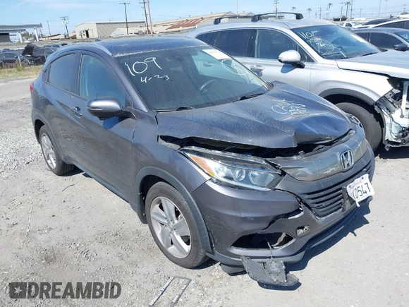 2019 Honda HR-V EX with VIN 3CZRU5H57KM726974, listed as a IAAI auction lot 41959748 with 62,065 mi miles. Bid and sale history available at carsss.com. Image 1.