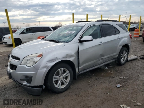 2013 Chevrolet Equinox LT with VIN 2GNALDEK2D1166227, listed as a Copart auction lot 46894545 with 121,332 mi miles and Salvage Title. Bid and sale history available at carsss.com. Image 1.