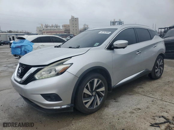 2015 Nissan Murano Platinum with VIN 5N1AZ2MGXFN225319, listed as a Copart auction lot 45742895 with 152,022 mi miles and Salvage Title. Bid and sale history available at carsss.com. Image 1.
