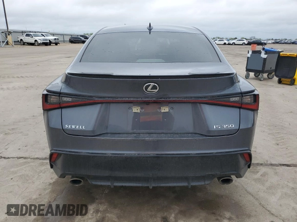 2023 Lexus IS 350 F Sport with VIN JTHGZ1B23P5068846, listed as a Copart auction lot 51160415 with 10,279 mi miles and Salvage title. Bid and sale history available at DreamBid. Image 6.