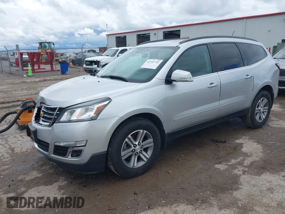 2015 Chevrolet Traverse LT with VIN 1GNKVHKD5FJ341591, listed as a IAAI auction lot 42332752 with 123,682 mi miles and . Bid and sale history available at DreamBid. Image 2.