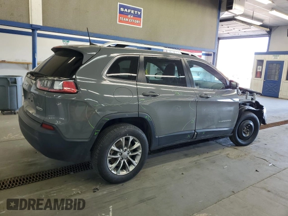 2021 Jeep Cherokee Latitude Plus with VIN 1C4PJMLB5MD166948, listed as a Copart auction lot 55790705 with 60,015 mi miles and Salvage title. Bid and sale history available at DreamBid. Image 3.