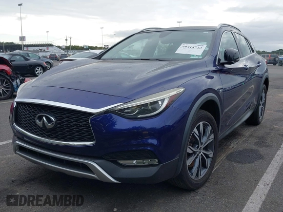 2018 Infiniti QX30 Luxury with VIN SJKCH5CR9JA047825, listed as a IAAI auction lot 40414723 with Not Provided miles and . Bid and sale history available at DreamBid. Image 2.