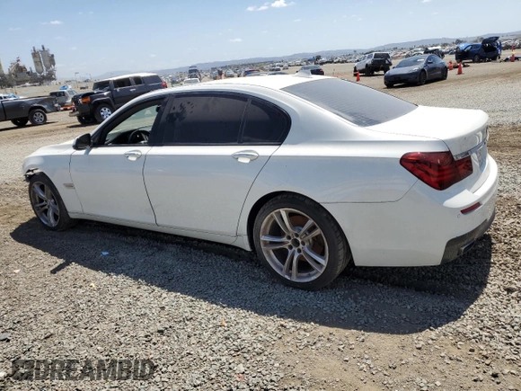 2014 BMW 7 Series 740Li with VIN WBAYE4C57ED137727, listed as a Copart auction lot 51847244 with 136,495 mi miles and Salvage Title. Bid and sale history available at carsss.com. Image 2.