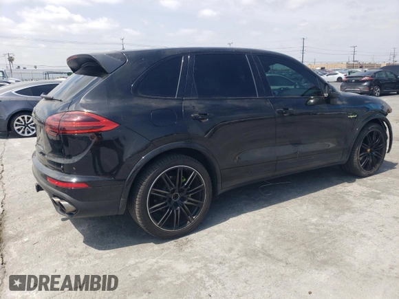 2017 Porsche Cayenne S E-Hybrid with VIN WP1AE2A23HLA71302, listed as a Copart auction lot 54586635 with 102,228 mi miles and Salvage title. Bid and sale history available at DreamBid. Image 3.