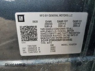 2021 Cadillac XT4 AWD Premium Luxury with VIN 1GYFZDR45MF004541, listed as a Copart auction lot 86712954 with 70,990 mi miles and Salvage Title. Bid and sale history available at carsss.com. Image 13.