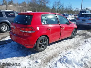 2013 Volkswagen Golf TDI with VIN WVWDM7AJ3DW135479, listed as a IAAI auction lot 41595762 with 153,457 mi miles. Bid and sale history available at carsss.com. Image 4.