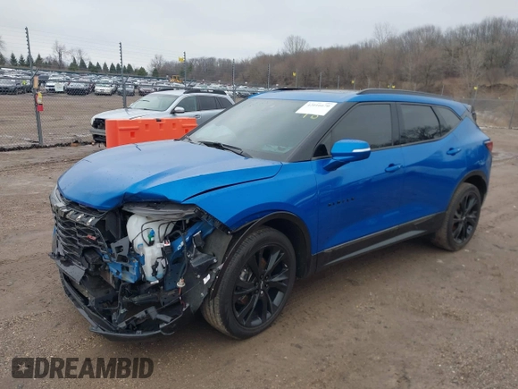 2021 Chevrolet Blazer RS with VIN 3GNKBKRS2MS517518, listed as a IAAI auction lot 42016670 with 68,429 mi miles and . Bid and sale history available at DreamBid. Image 2.
