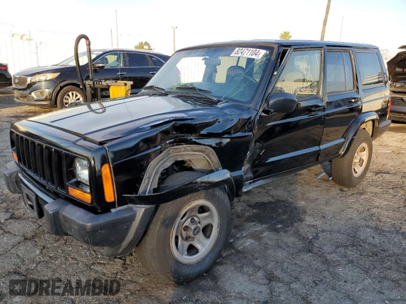 2001 Jeep Cherokee Sport with VIN 1J4FT48S51L568981, listed as a Copart auction lot 82471104 with 181,870 mi miles and Salvage Title. Bid and sale history available at carsss.com. Image 1.