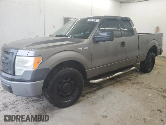2010 Ford F-150 XL with VIN 1FTEX1CW0AFB44606, listed as a Copart auction lot 56570045 with 166,448 mi miles and Salvage title. Bid and sale history available at DreamBid. Image 1.