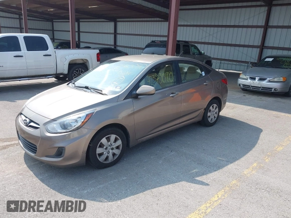2013 Hyundai Accent GLS with VIN KMHCT4AE1DU358871, listed as a IAAI auction lot 42373080 with 150,443 mi miles and . Bid and sale history available at DreamBid. Image 2.