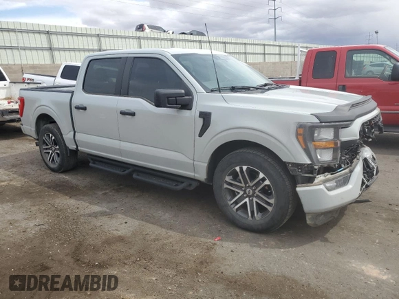 2023 Ford F-150 XL with VIN 1FTEW1CP2PFC13963, listed as a Copart auction lot 56045545 with 26,619 mi miles and Salvage title. Bid and sale history available at DreamBid. Image 4.