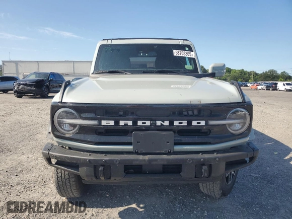 2023 Ford Bronco with VIN 1FMEE5BP0PLC06549, listed as a Copart auction lot 58703305 with 28,051 mi miles and Salvage title. Bid and sale history available at DreamBid. Image 5.