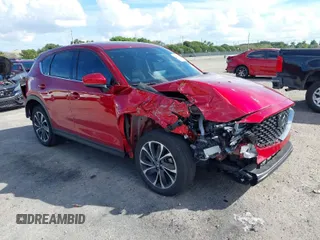 2022 Mazda CX-5 2.5 S Premium Package with VIN JM3KFBDM7N1621387, listed as a IAAI auction lot 41629208 with 24,978 mi miles. Bid and sale history available at carsss.com. Image 1.