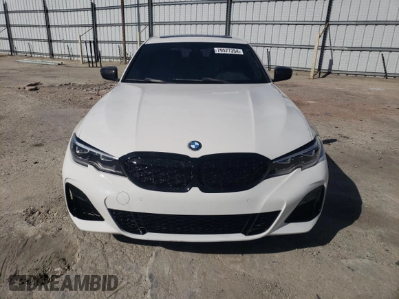 2021 BMW 3 Series M340i with VIN 3MW5U7J02M8B87249, listed as a Copart auction lot 43606975 with 43,373 mi miles and Salvage Title. Bid and sale history available at carsss.com. Image 5.