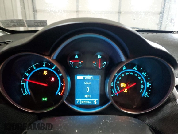 2014 Chevrolet Cruze 2LT z VIN 1G1PE5SB8E7213958, wystawiony jako Copart lot #57882325 z przebiegiem 62 626 mil mil oraz Szkoda całkowita • Salvage title. Historia ofert i sprzedaży dostępna na DreamBid. Obrazek 9.
