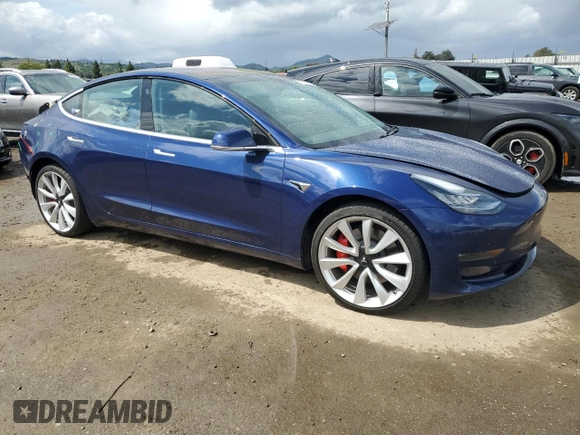 2018 Tesla Model 3 Long Range Battery with VIN 5YJ3E1EB2JF072321, listed as a Copart auction lot 51018825 with 110,494 mi miles and Salvage Title. Bid and sale history available at DreamBid. Image 4.