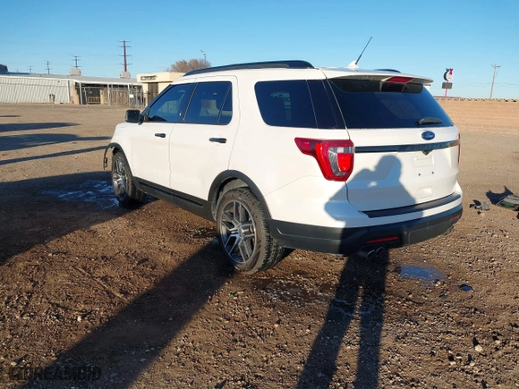 2019 Ford Explorer Sport with VIN 1FM5K8GT1KGA71955, listed as a IAAI auction lot 41180021 with 53,810 mi miles. Bid and sale history available at carsss.com. Image 3.