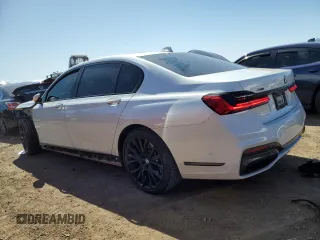 2021 BMW 7 Series 750i xDrive with VIN WBA7U2C04MCF07742, listed as a Copart auction lot 51512185 with 45,224 mi miles and Salvage Title. Bid and sale history available at carsss.com. Image 2.