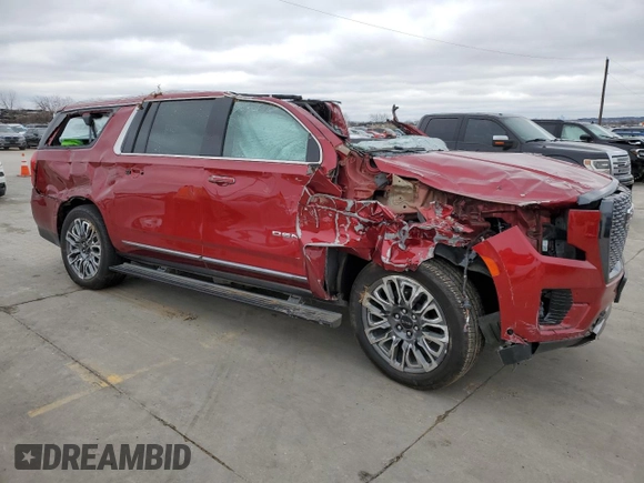 2023 GMC Yukon XL Denali Ultimate with VIN 1GKS2KKL1PR129803, listed as a Copart auction lot 42931415 with 55,586 mi miles and Salvage Title. Bid and sale history available at carsss.com. Image 4.