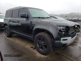 2022 Land Rover Defender S with VIN SALEJ7RX9N2087686, listed as a Copart auction lot 48174655 with 61,484 mi miles and Salvage title. Bid and sale history available at DreamBid. Image 4.