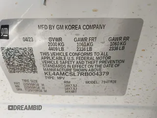 2024 Buick Encore GX Preferred with VIN KL4AMCSL7RB004379, listed as a IAAI auction lot 41510337 with Not provided miles and . Bid and sale history available at DreamBid. Image 9.