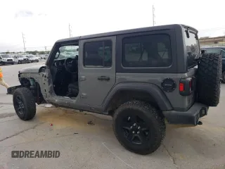 2021 Jeep Wrangler Unlimited Sport S with VIN 1C4HJXDG4MW609644, listed as a Copart auction lot 55459145 with 55,400 mi miles and Salvage title. Bid and sale history available at DreamBid. Image 2.
