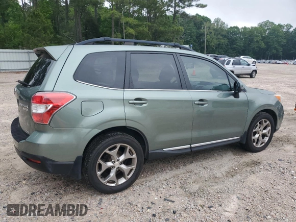 2015 Subaru Forester Touring with VIN JF2SJAWC0FH561212, listed as a Copart auction lot 56470495 with 100,730 mi miles and Salvage title. Bid and sale history available at DreamBid. Image 3.