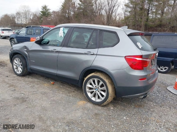 2013 BMW X3 xDrive28i with VIN 5UXWX9C59D0A30784, listed as a IAAI auction lot 41715916 with 119,643 mi miles. Bid and sale history available at carsss.com. Image 3.