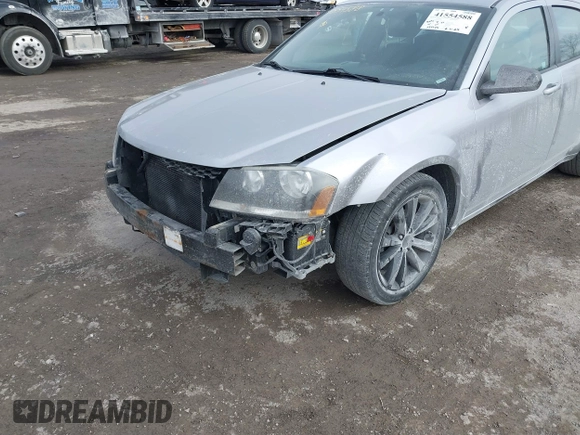 2014 Dodge Avenger SE with VIN 1C3CDZABXEN155014, listed as a IAAI auction lot 41554588 with 154,145 mi miles and . Bid and sale history available at DreamBid. Image 6.