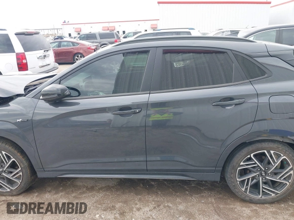2023 Hyundai Kona N Line with VIN KM8K33A35PU994721, listed as a IAAI auction lot 41055017 with 58,933 mi miles. Bid and sale history available at carsss.com. Image 14.