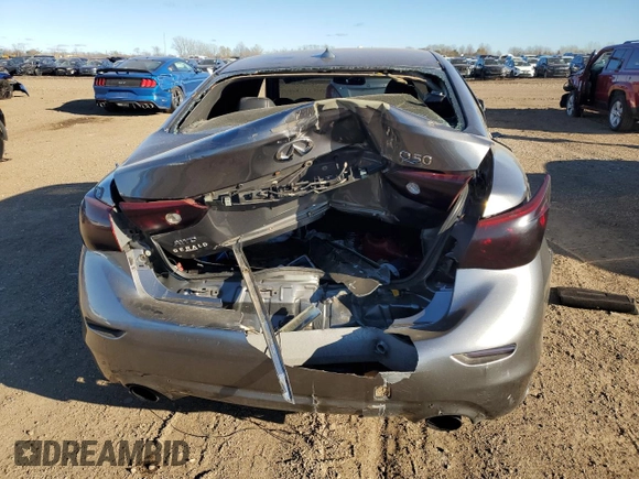 2017 Infiniti Q50 3.0t Signature Edition with VIN JN1EV7AR1HM840874, listed as a Copart auction lot 80131114 with 118,979 mi miles and Salvage Title. Bid and sale history available at carsss.com. Image 6.
