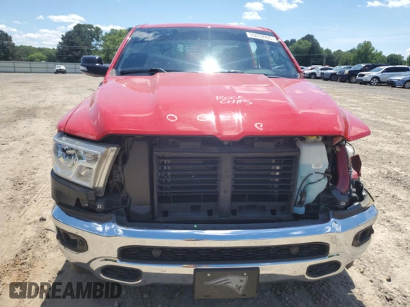 2021 Ram 1500 Lone Star with VIN 1C6RREFTXMN630958, listed as a Copart auction lot 55039995 with 53,497 mi miles and Salvage title. Bid and sale history available at DreamBid. Image 5.